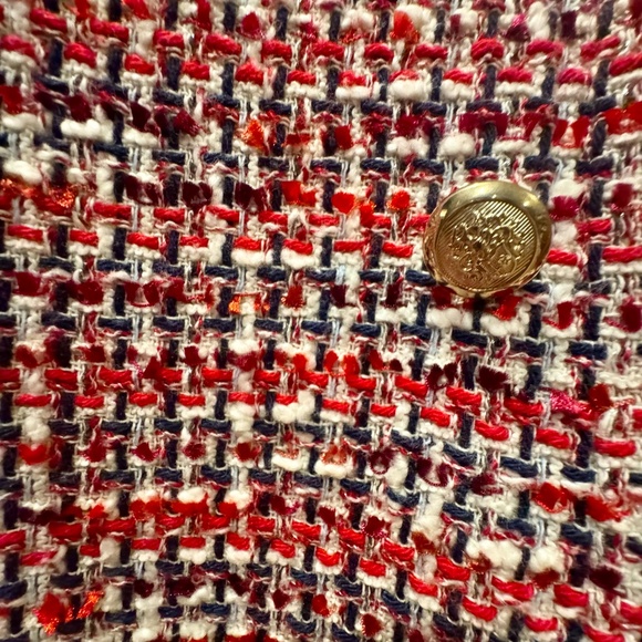 Pili Carrera red burgundy and blue wool dress size 14 - Picture 2 of 7